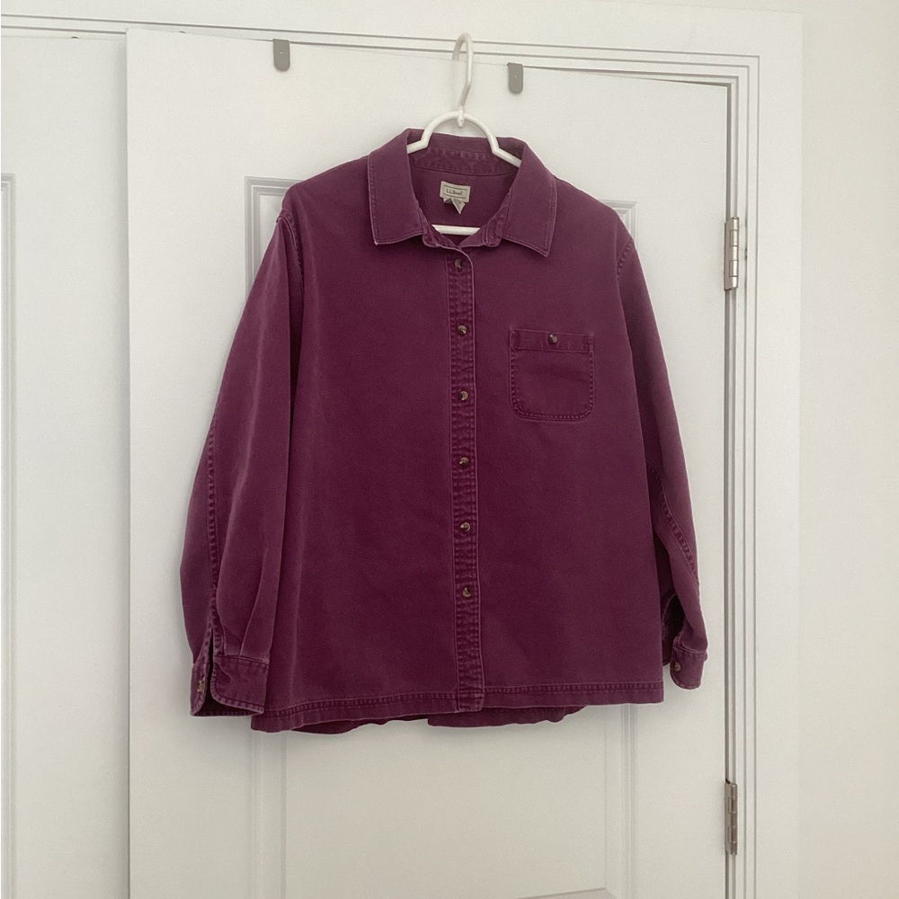 L.L. Bean Plum Women's Button-Up Jacket